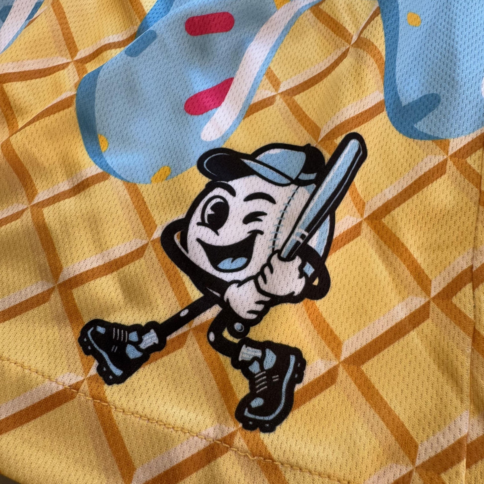 Smash It Sports Mesh Shorts - Ice Cream Drip Blue - Smash It Sports