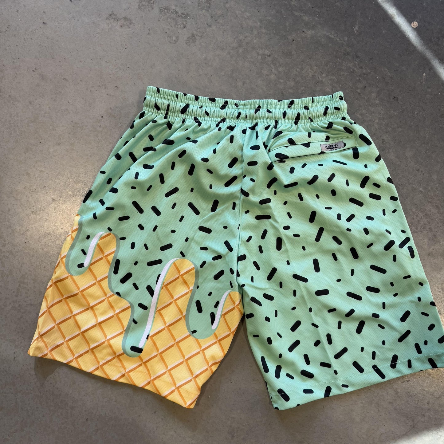 Smash It Sports Mesh Shorts - Ice Cream Drip Mint Chocolate Chip - Smash It Sports