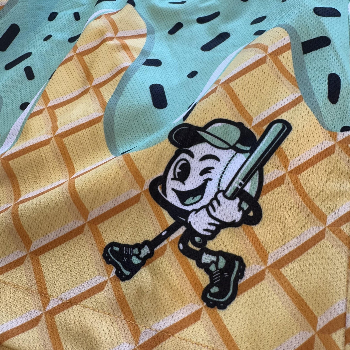 Smash It Sports Mesh Shorts - Ice Cream Drip Mint Chocolate Chip - Smash It Sports