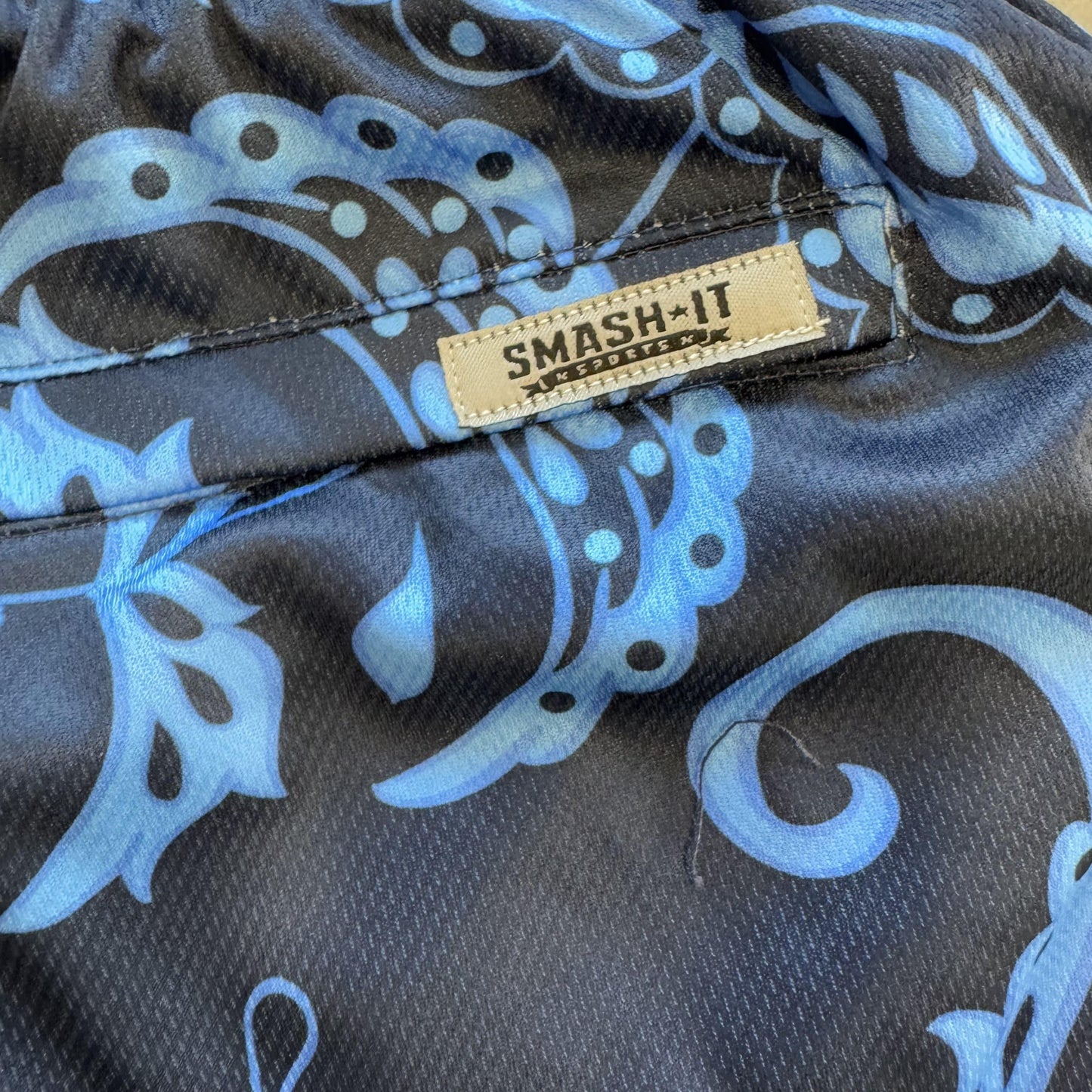 Smash It Sports Mesh Shorts - Paisley Navy/Carolina - Smash It Sports