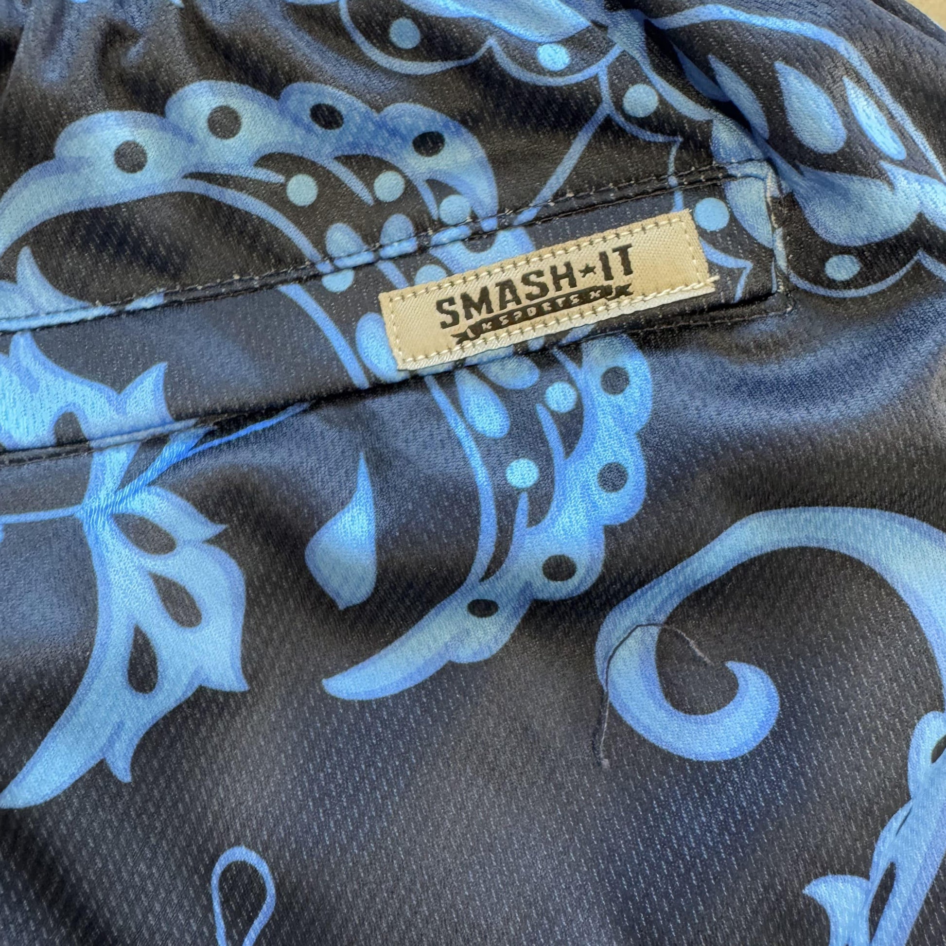 Smash It Sports Mesh Shorts - Paisley Navy/Carolina - Smash It Sports
