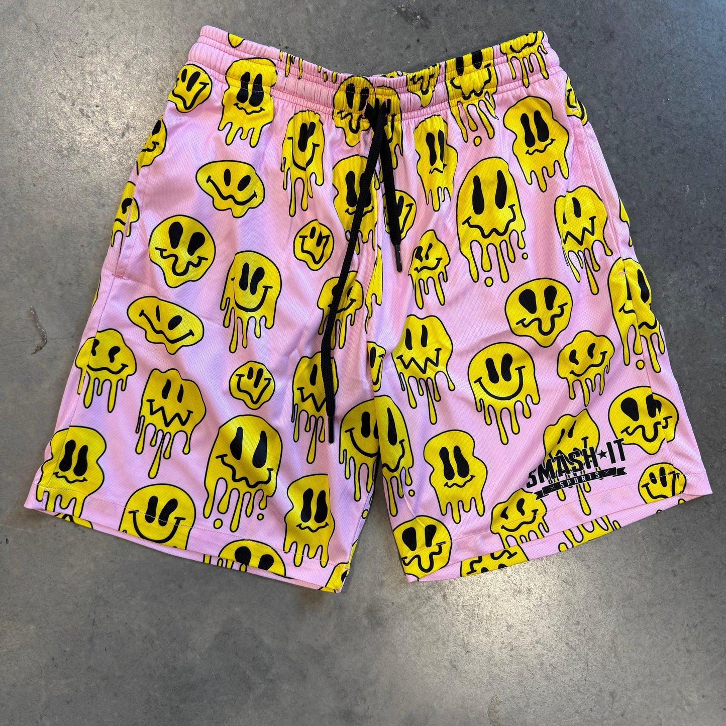 Smash It Sports Mesh Shorts - Smiley Pink - Smash It Sports