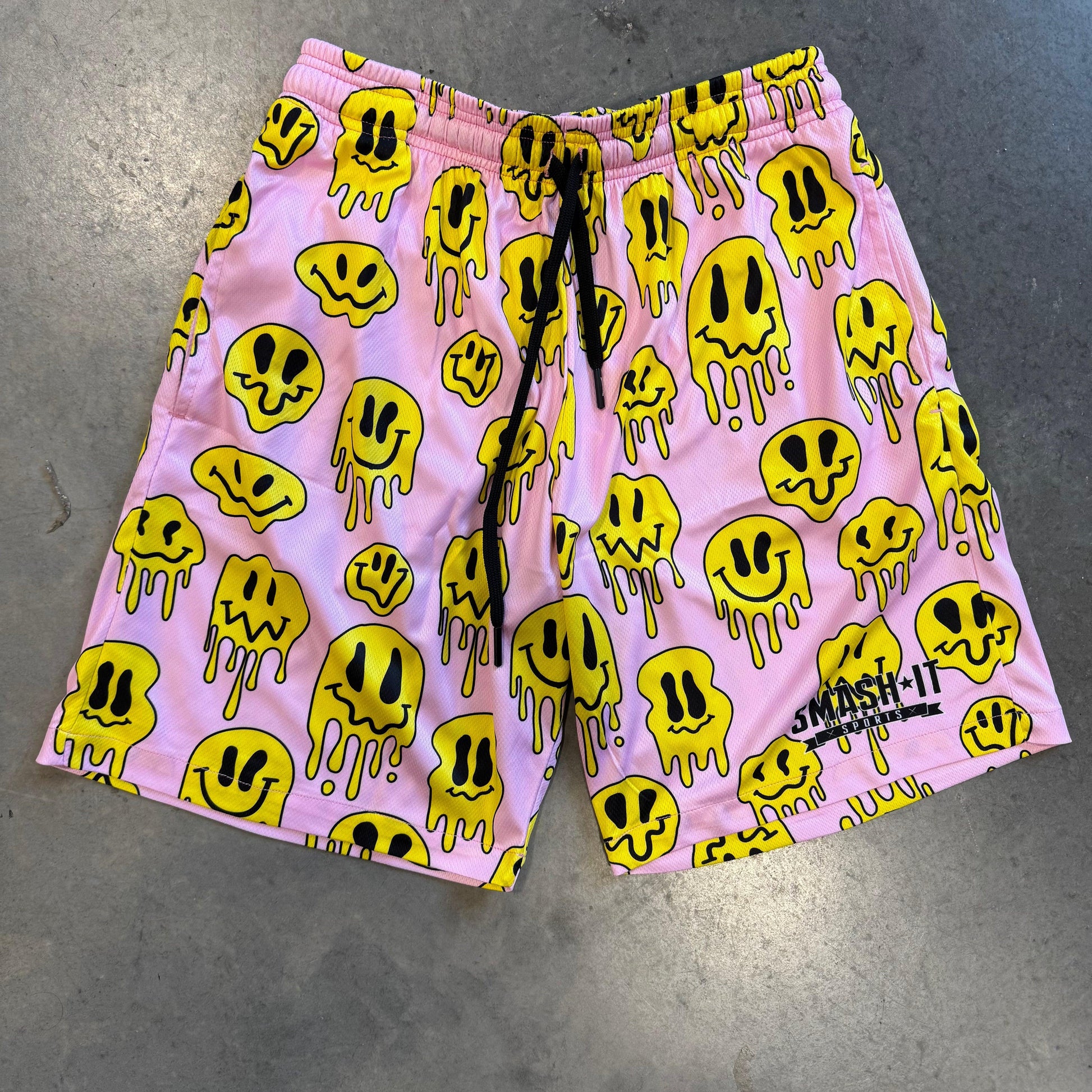 Smash It Sports Mesh Shorts - Smiley Pink - Smash It Sports