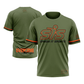 Smash It Sports Short Sleeve Shirt - The League (Army Green/Orange) - Smash It Sports