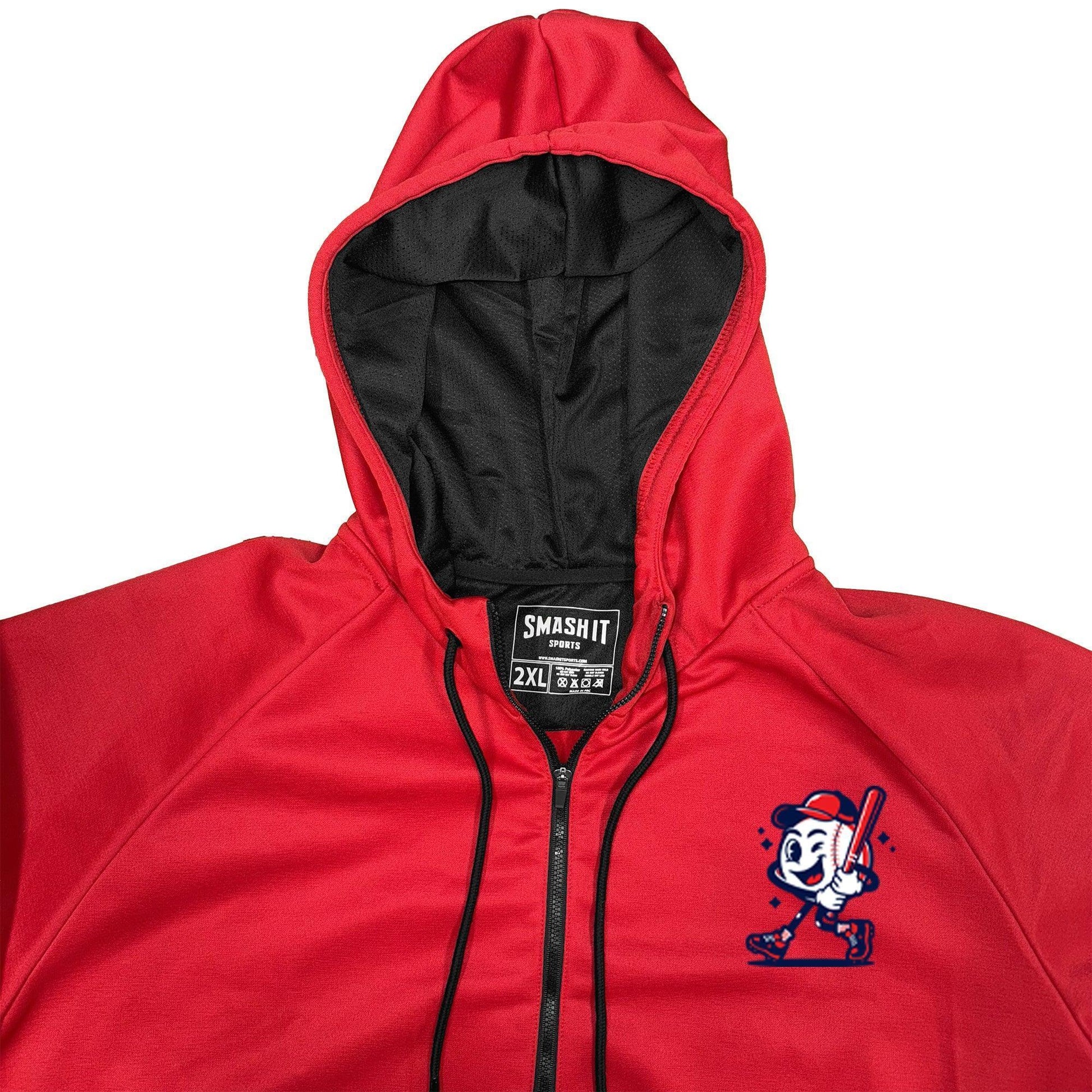 Smash It Sports "Smashie" BP Fleece Hoodie - Red - Smash It Sports