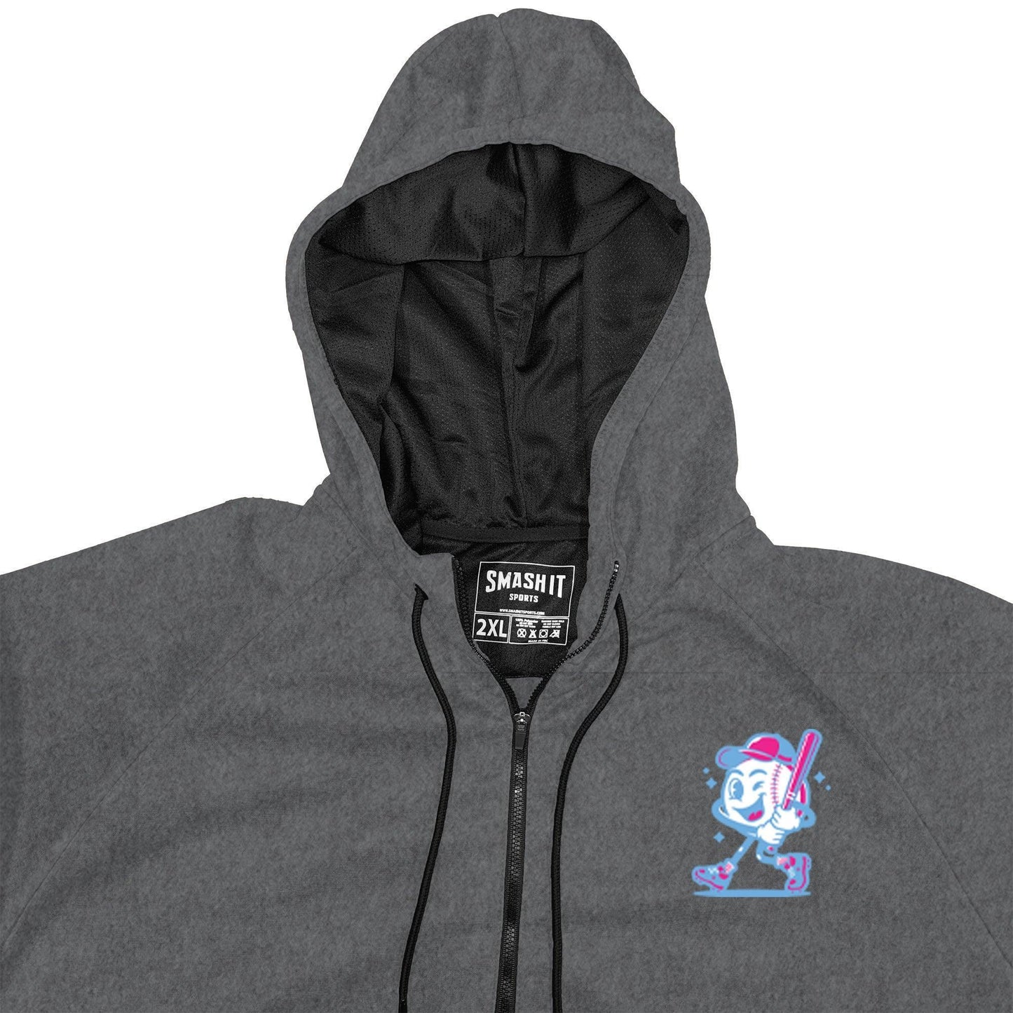 Smash It Sports "Smashie" BP Fleece Hoodie - Steel - Smash It Sports