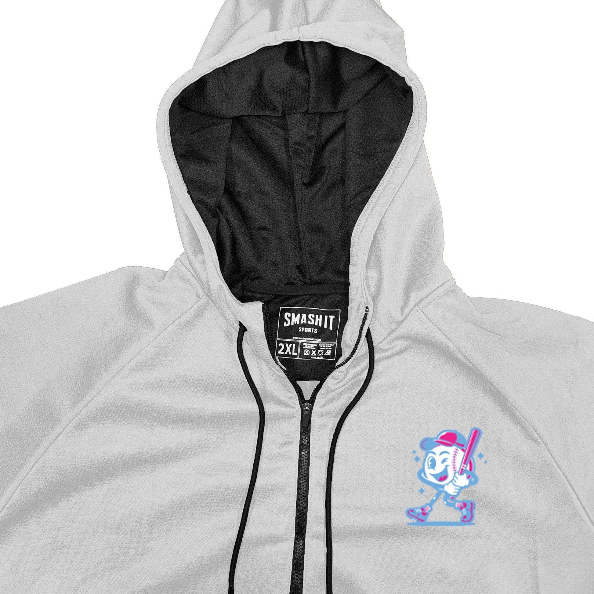 Smash It Sports "Smashie" BP Fleece Hoodie - White - Smash It Sports