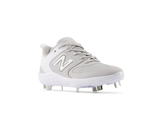 New Balance Women's VELO v3 Metal Fastpitch Softball Cleats - Grey with White - SMVELOG3 - Smash It Sports