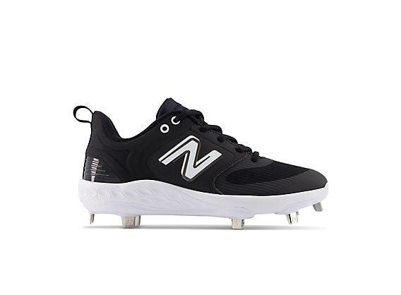 New Balance Women's VELO v3 Metal Fastpitch Softball Cleats - Black with White - SMVELOK3 - Smash It Sports