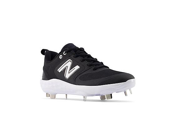 New Balance Women's VELO v3 Metal Fastpitch Softball Cleats - Black with White - SMVELOK3 - Smash It Sports