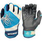 Spiderz PRO Batting Gloves - White/Columbia/Navy – Product View | Smash It Sports | leather, pro