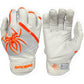 Spiderz PRO Batting Gloves - White/Orange – Product View | Smash It Sports | leather, pro