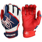 Spiderz PRO Batting Gloves - White/Red/Navy – Product View | Smash It Sports | leather, pro