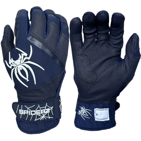 Spiderz Pro Premier Batting Gloves - Navy Blue/White - Smash It Sports