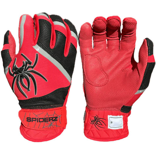 Spiderz Pro Premier Batting Gloves - Red/Black/Graphite - Smash It Sports