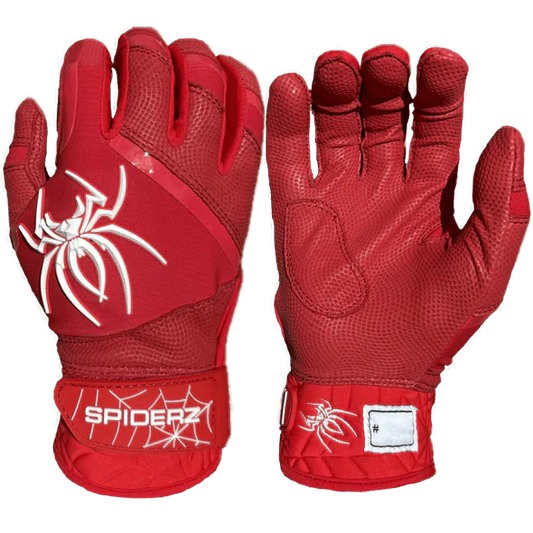 Spiderz Pro Premier Batting Gloves - Red/White - Smash It Sports