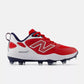 New Balance Women's Fresh Foam X Velo v4 Molded Softball Cleats - Red/White SPVELOU4
