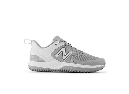 New Balance Women's VELO v3 Turf Softball Shoes - Grey with White - STVELOG3