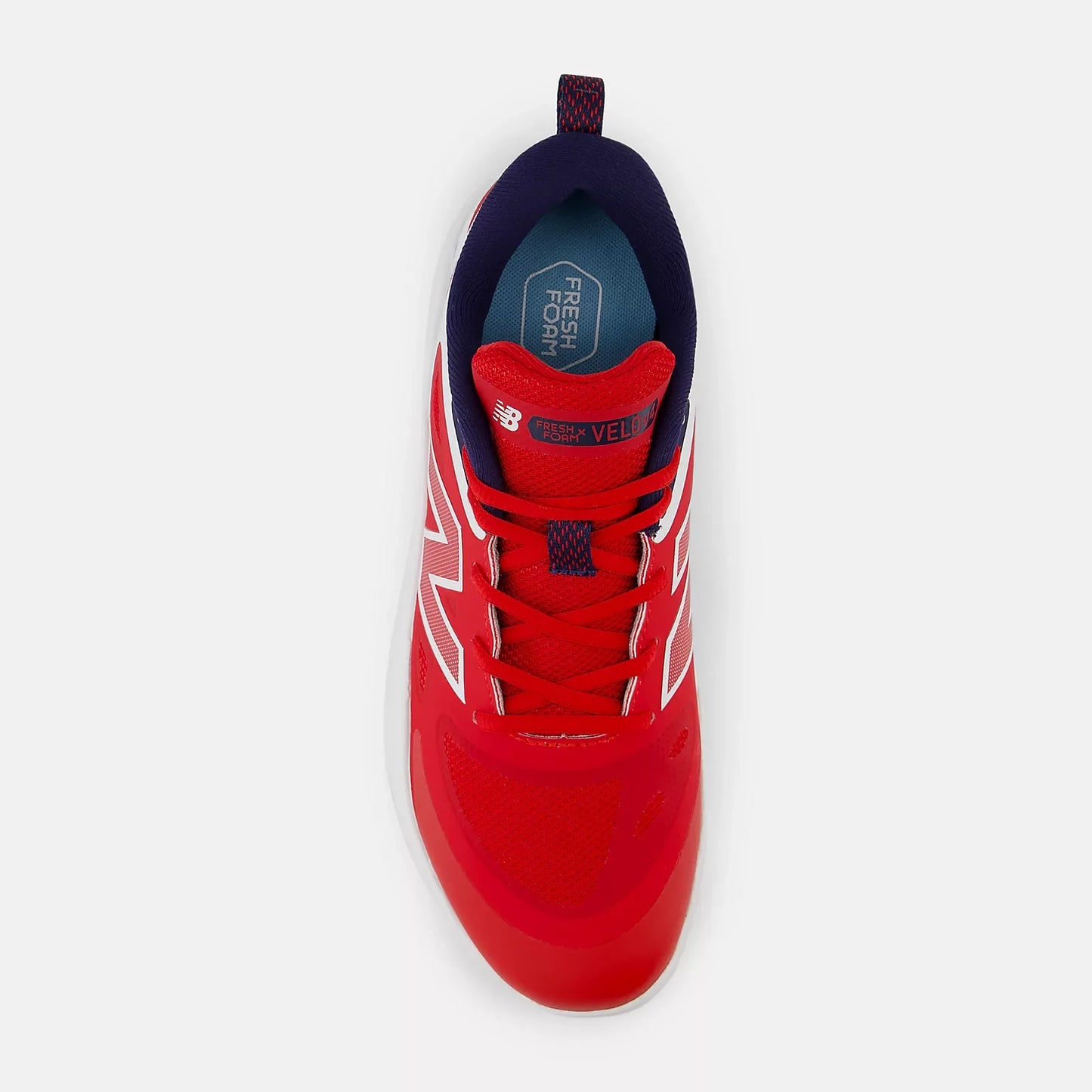 New Balance Women's Fresh Foam x Velo v4 Turf-Trainer Softball Shoes - Red/White/Navy STVELOU4