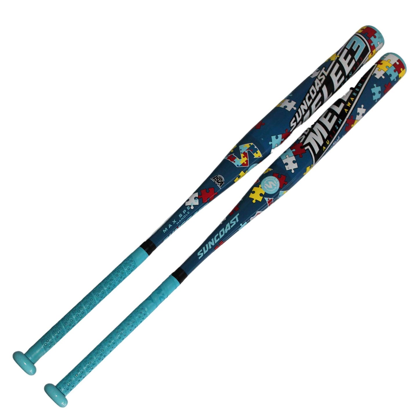 Suncoast Melee 3 Autism Awareness Balanced 13" 1PC SSUSA Senior Slowpitch Softball Bat- SMAASB – Primary View | Smash It Spor