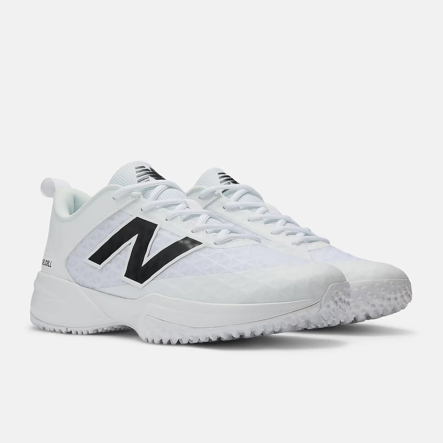 New Balance Men's Fuelcell 4040 v8 Turf Baseball Shoes - White/Black - T4040TW8