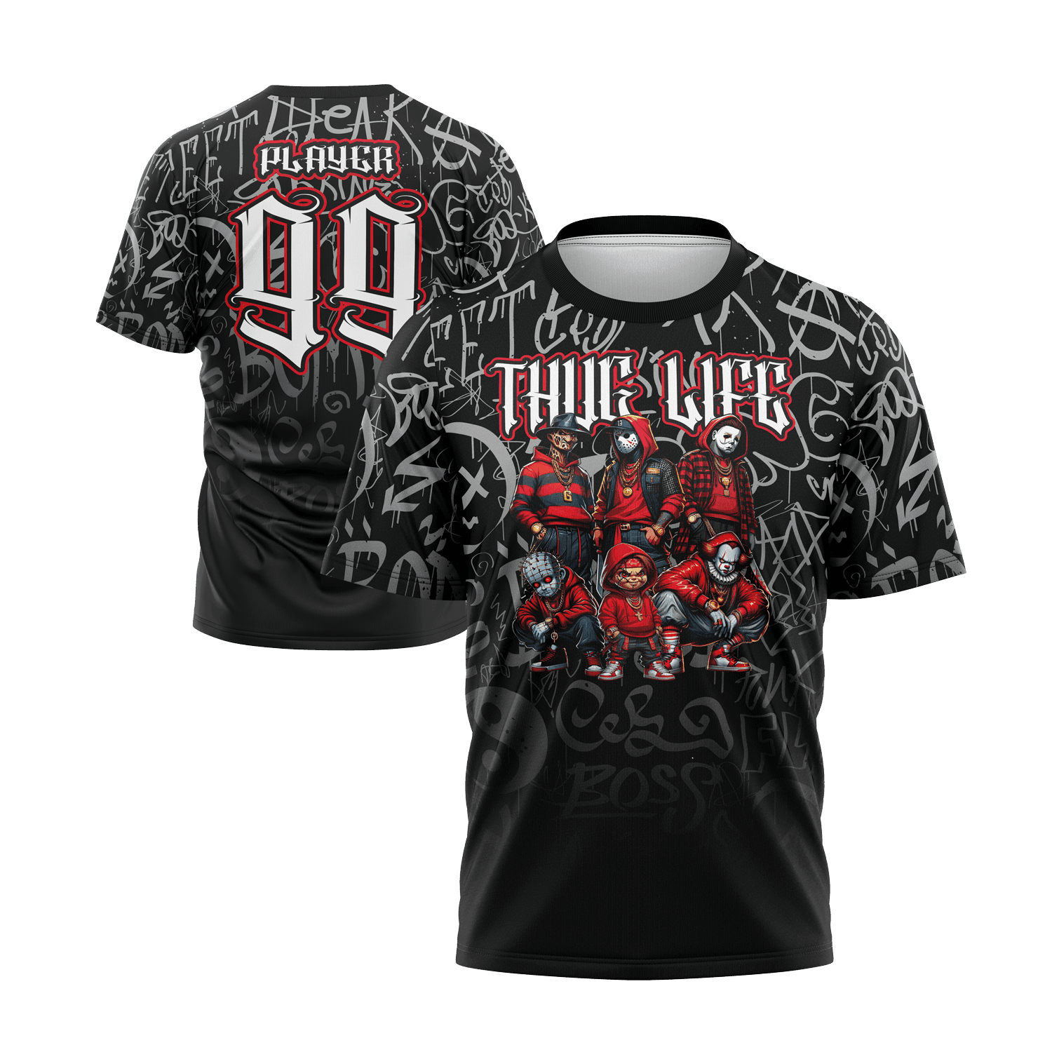 Thug Life Halloween Short Sleeve Jersey (Customized Buy-In) - Smash It Sports