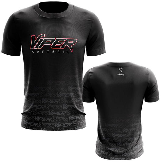 Viper Sports Short Sleeve Shirt - Fade (Black/Red/Charcoal) – Primary View | Smash It Sports