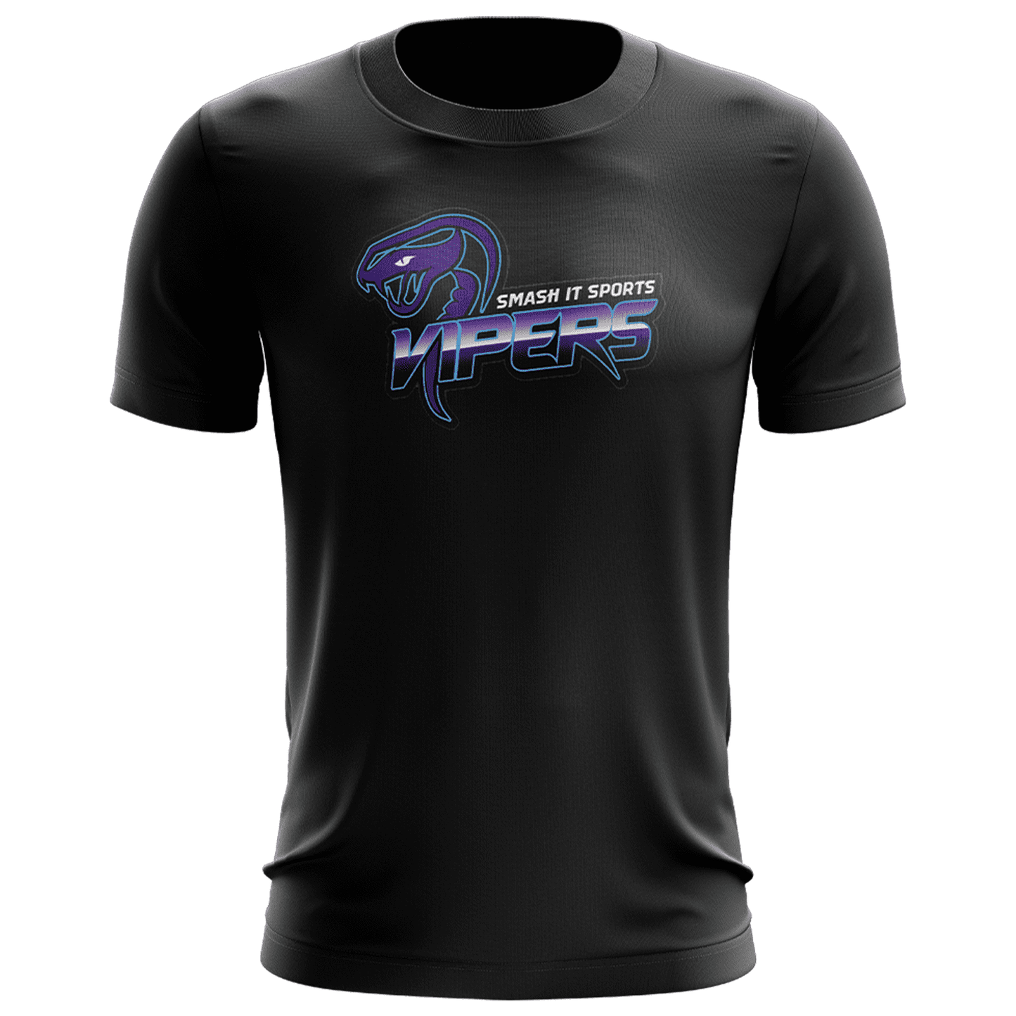 Vipers EVO-Tech Short Sleeve Shirt - Black - Smash It Sports