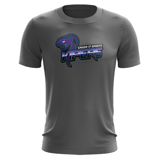 Vipers EVO-Tech Short Sleeve Shirt - Charcoal - Smash It Sports