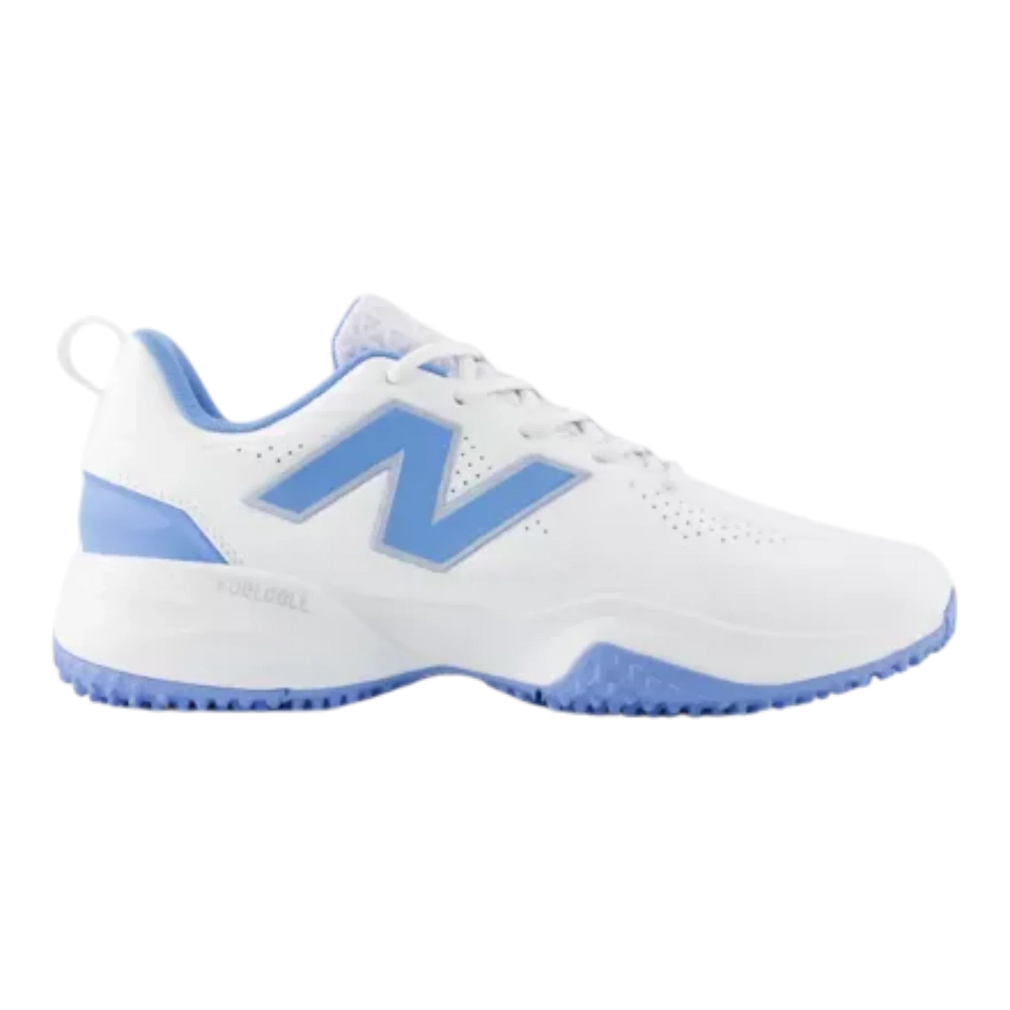 New Balance Women's FUSE v5 Turf Trainer Softball Shoes - White/Carolina - WFUSE6PS