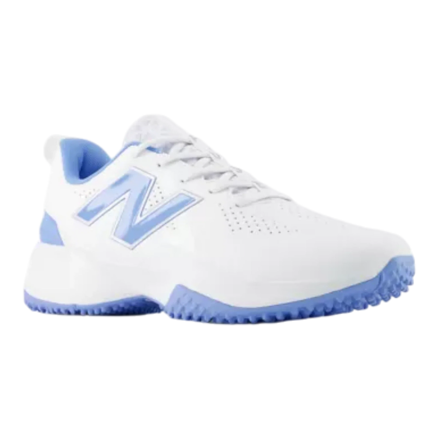 New Balance Women's FUSE v5 Turf Trainer Softball Shoes - White/Carolina - WFUSE6PS