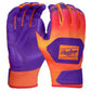 Rawlings Workhorse Funburst Batting Gloves - Purple/Orange