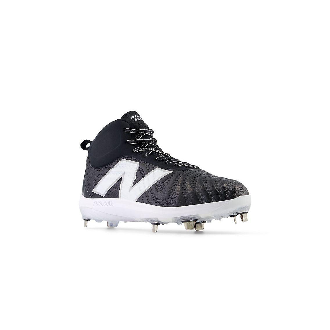 New Balance Men's FuelCell 4040 V7 Mid-Metal Baseball Cleats - Black / Optic White - M4040BK7