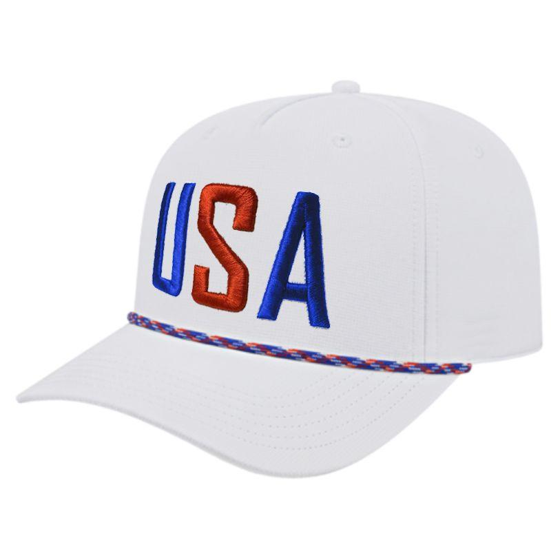 Team USA Classic Snapback Hat - White - Smash It Sports