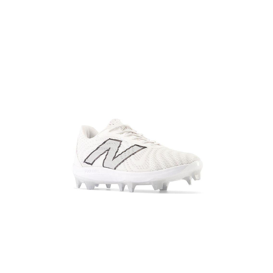 New Balance Men's FuelCell 4040 V7 Molded Baseball Cleats - Optic White / Raincloud - PL4040W7 - Smash It Sports