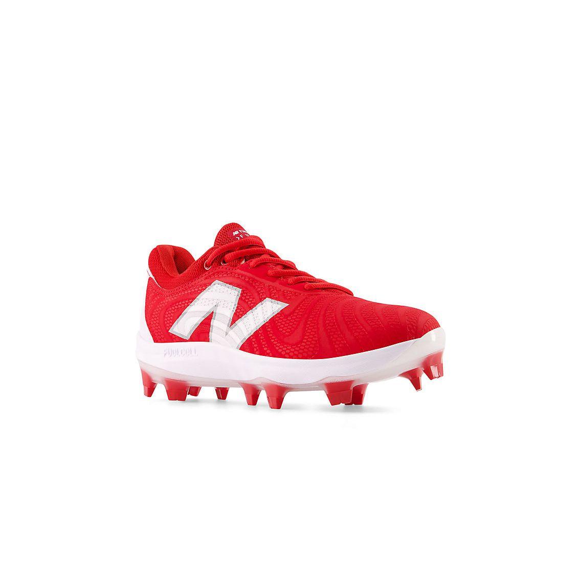 New Balance Women's FuelCell FUSE v4 Molded Fastpitch Softball Cleats - Team Red/Optic White - SPFUSER4 - Smash It Sports