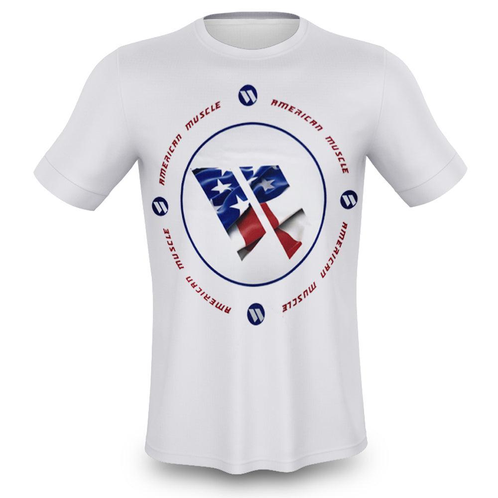 Worth American Muscle (White) Short Sleeve Shirt – Primary View | Smash It Sports | Show, Worth, American Muscle