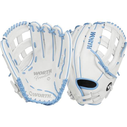 Worth Freedom Series 14" Slowpitch Fielding Glove - WWF140-6WCB – Specs Overview | Smash It Sports | leather, pro, web