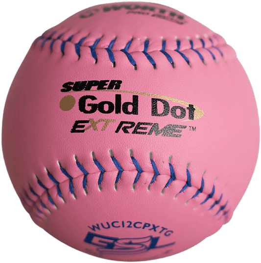 Worth Pink Super Gold Dot Extreme Composite 40/325 GSL 12" Slowpitch Softballs - WUC12CPXTG – Specs Overview | Smash It Sport