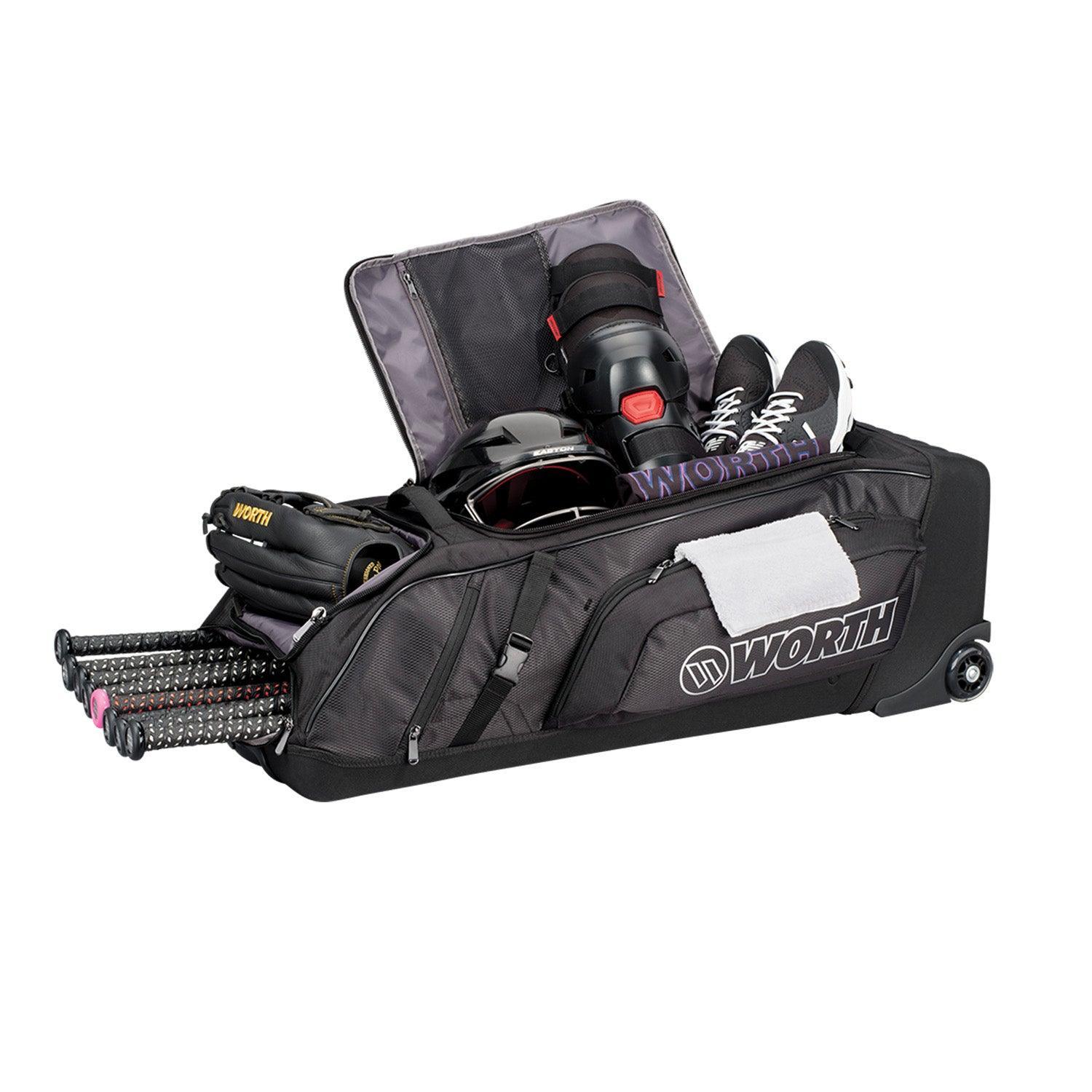 Worth Pro Slowpitch Wheeled Roller Bag – Second View | Smash It Sports | Worth Pro Slowpitch, Wheeled Roller Bag, Available