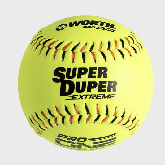 Worth Super Duper Extreme Black/Orange Stitch Pro Comp 44/375 One Nation 11" Slowpitch Softballs - Smash It Sports
