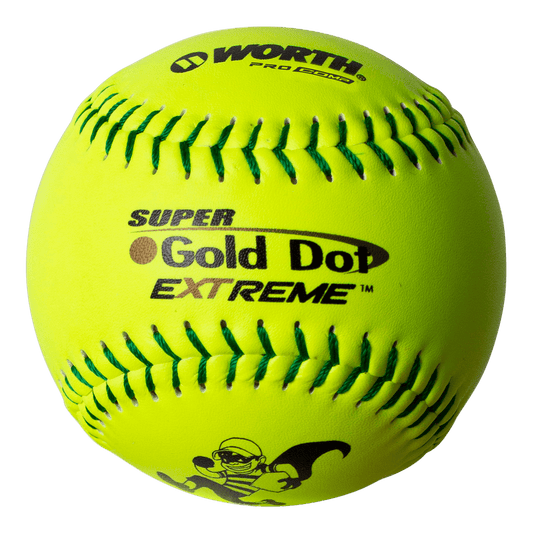 Worth Super Gold Dot Extreme 44/400 ISA 12" Slowpitch Softballs - IS44CY – Specs Overview | Smash It Sports