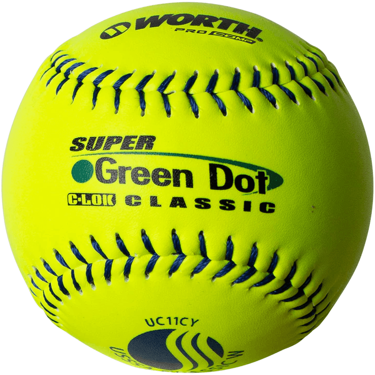 Worth Super Green Dot Class W Composite 44/400 USSSA 11" Slowpitch Softballs - UC11CY – Specs Overview | Smash It Sports | co