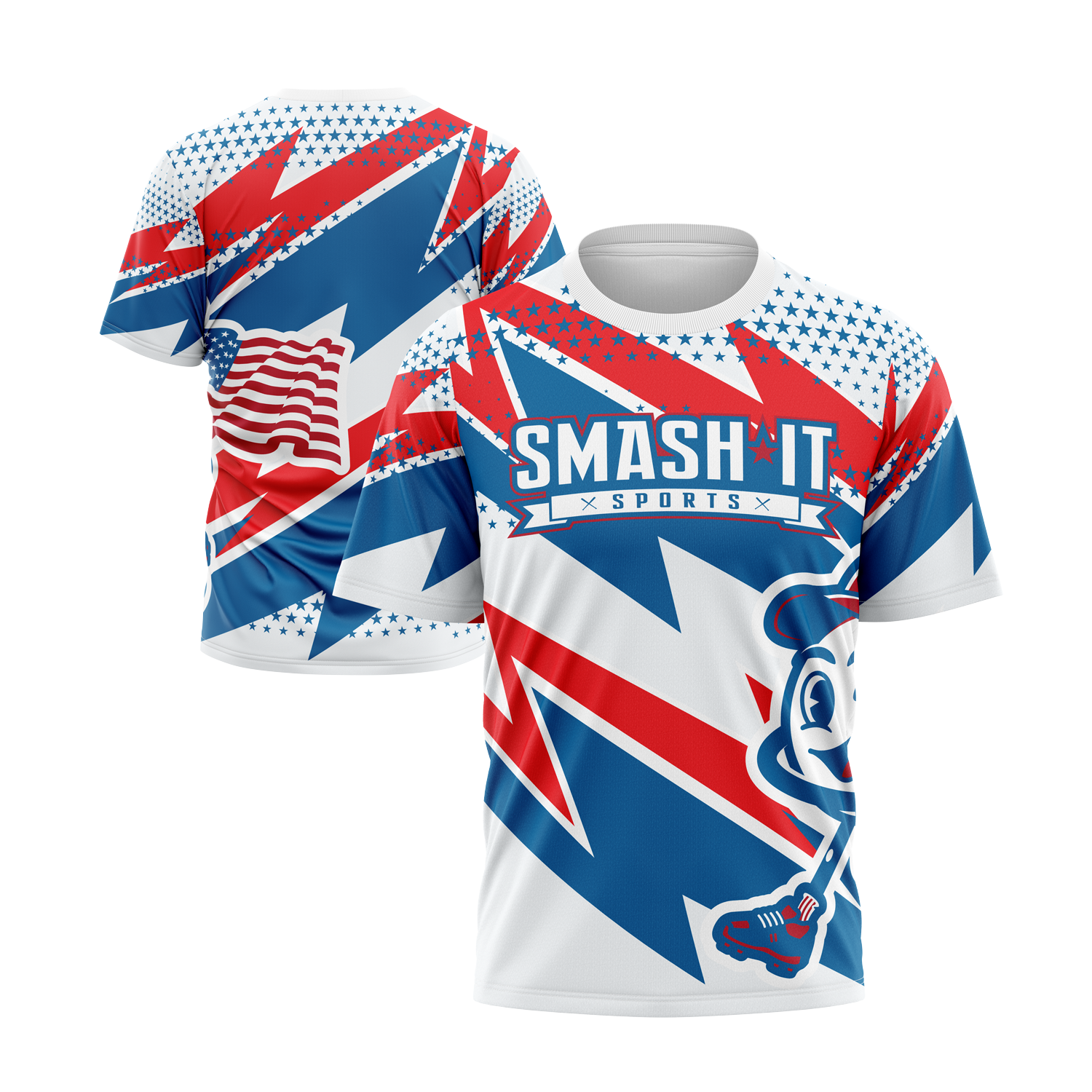 Smash It Sports Short Sleeve Shirt - Star Spangled Smashie – Specs Overview | Smash It Sports | premium