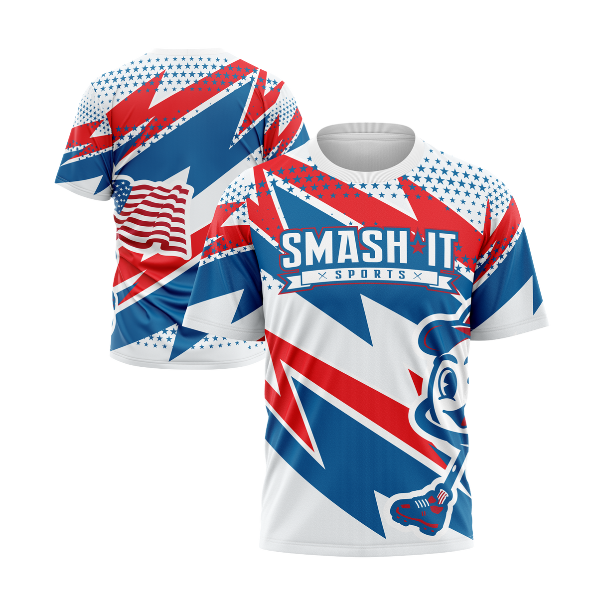 Smash It Sports Short Sleeve Shirt - Star Spangled Smashie – Specs Overview | Smash It Sports | premium